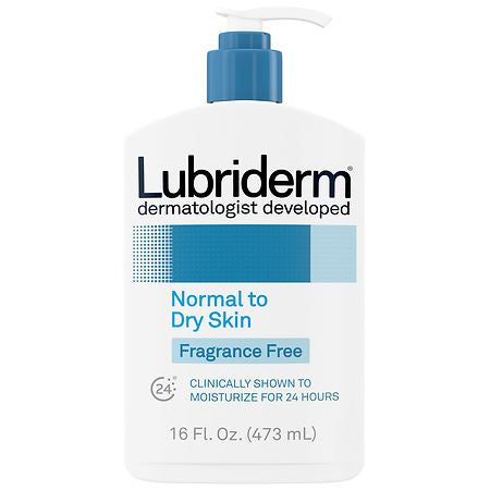 LUBRIDERM DAILY MOISTURE LOTION FRAGANCE FREE NORMAL TO DRY SKIN 16 OZ