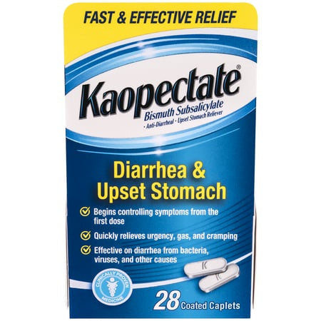 KAOPECTATE DIARRHEA & UPSET STOMACH 28 CAPLETS