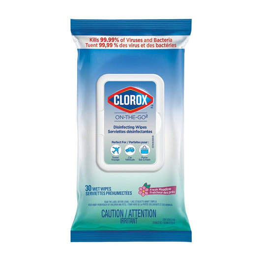 CLOROX  ON THE  GO  DISINF. WIPES FRESH MEADOW 30 CT