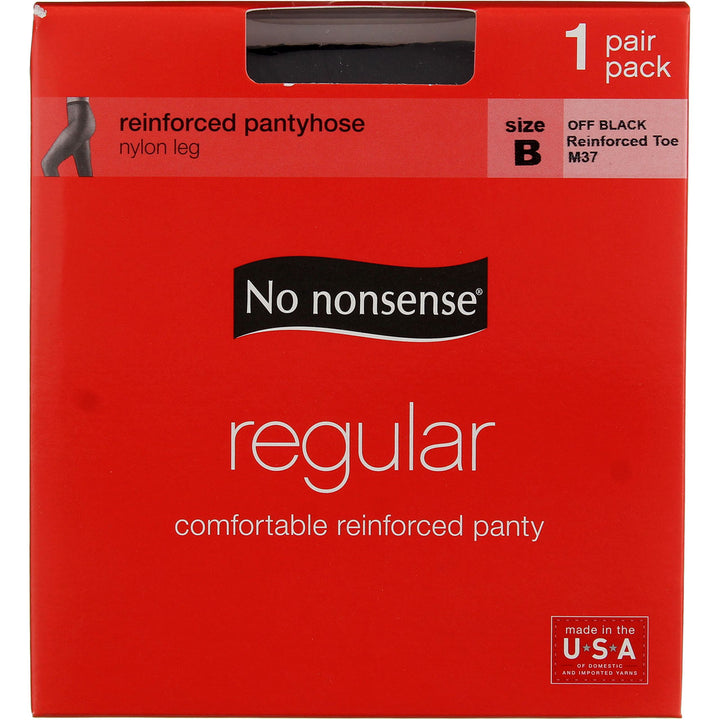 REINFORCED PANTYHOSE SIZE B/M37 1 PAIR OFF BLACK