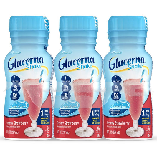 GLUCERNA SHAKE STRAWBERRY 8 OZ x 6 #393-3421