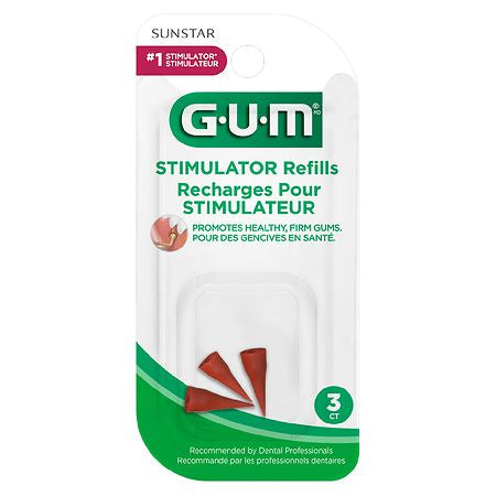 G-U-M Stimulator Rubber Tip Refills - 3.0 ea