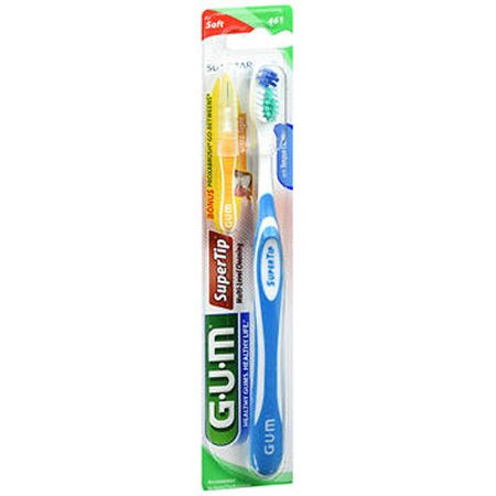 G.U.M SOFT SUPER TIP TOOTHBRUSH WITH TONGE CLEANER