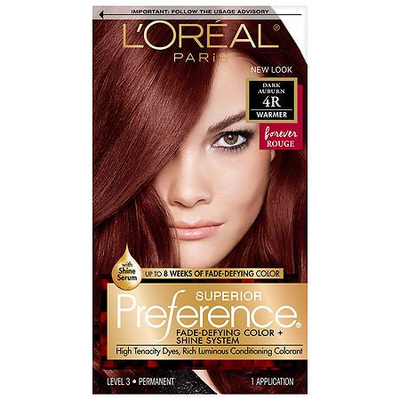 LOREAL PARIS SUPERIOR PREFERENCE 4R DARK AUBURN - WARMER