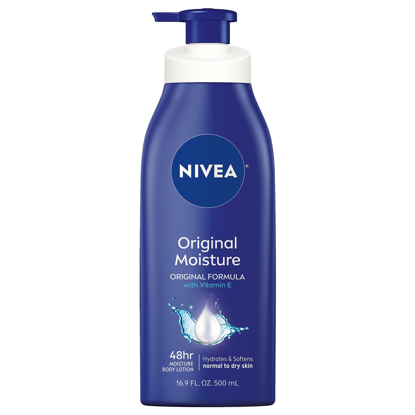 NIVEA Original Moisture Body Lotion with Vitamin E  16.9 Fl Oz Pump Bottle