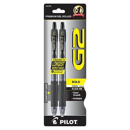 G2 PILOT BOLD BLACK INK  2 /PK