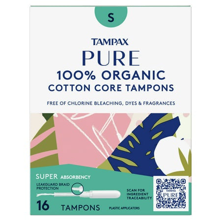 TAMPAX PURE ORG. SUPER ABS. 16 TAMPONS