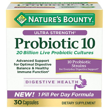 Nature's Bounty Ultra Strength Probiotic 10, Capsules, 30 Ct