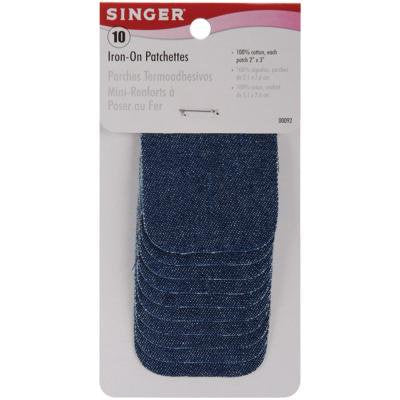 SINGER IRON-ON PATCHES 10 CT