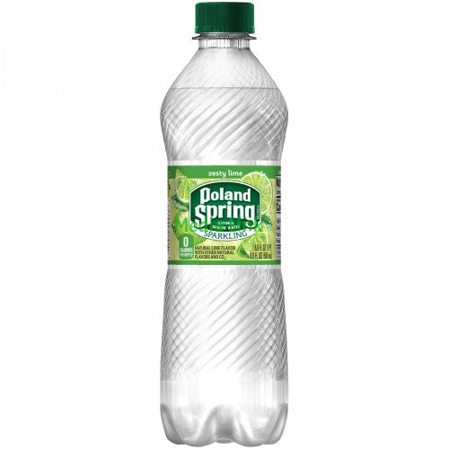 POLAND SPRING SPARKLING WATER LIME 16.9OZ