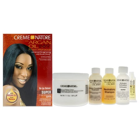 CREME OF NATURE  CURL ADVANCED STRAIGHTENING WITH EROTIC SHINE  NO LYE RELAXER - SUPER 1 APPLICATION