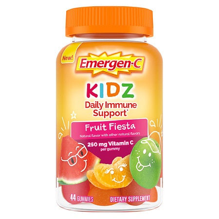 EMERGEN-C KIDZ DAILY IMMUNE SUPPORT VITAMIN C GUMMIES FRUIT FIESTA 44 CT