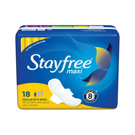 STAYFREE MAXI REGULAR WITH WINGS 18CT(290-5511)