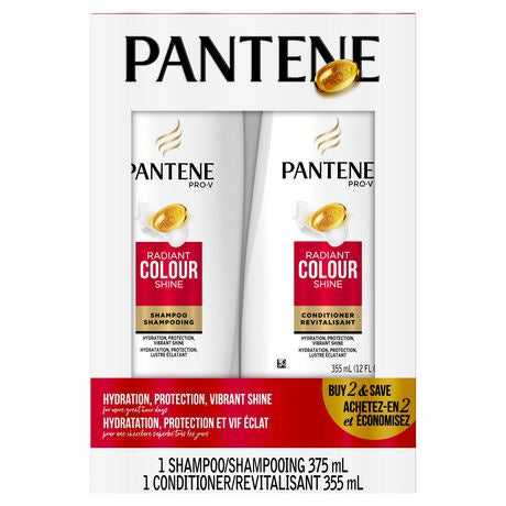 PANTENE SHAMPOO & CONDITIONER SET/PRO-V RADIANT COLOR SHINE SHAMPOO 12.6OZ+CONDITIONER 12OZ