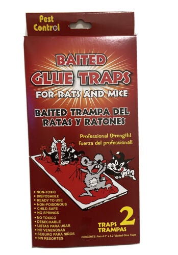 Baited Glue Traps for Rats & Mice 2pk