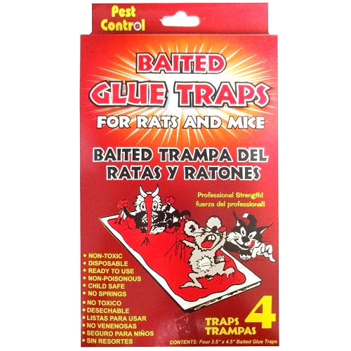 Baited Glue Traps For Rats & Mice 4ct