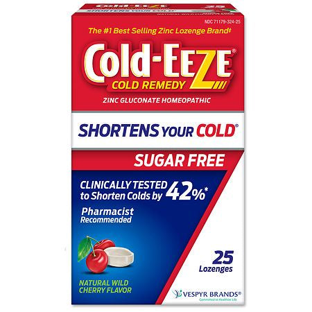 COLD-EEZE COLD REMEDY 25 LZG CHERRY FLAVOR SUGAR FREE