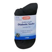 Diabetic Socks Medium Ankle Black - LDR