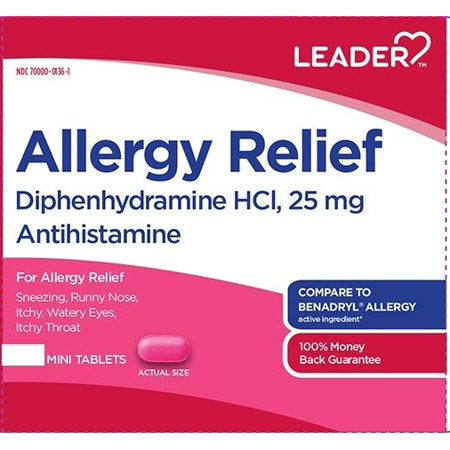 LEADER~ALLERGY RELIEF BENADRYL 48MIN TAB