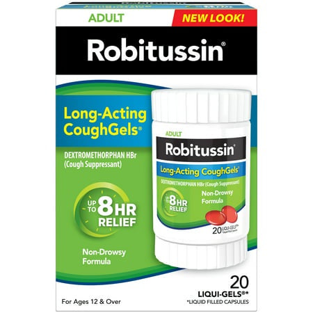 ROBITUSSIN LONG ACTING COUGH GELS 8 HR LIQUI-GELS - 20 CT