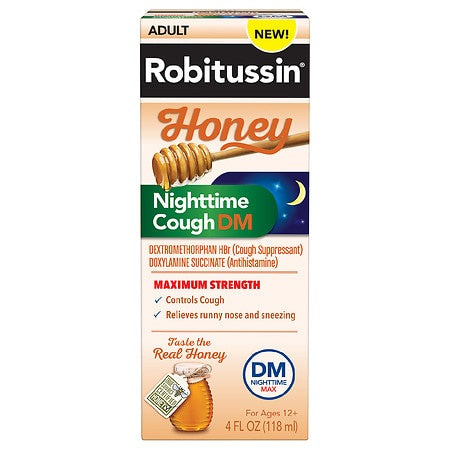 ROBITUSSIN ADULT NIGHTTIME HONEY COUGH DM 4OZ