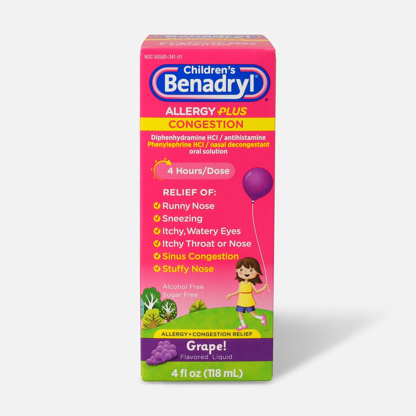 BENADRYL CHILDREN'S CONGES GRAPE FLA 4 OZ