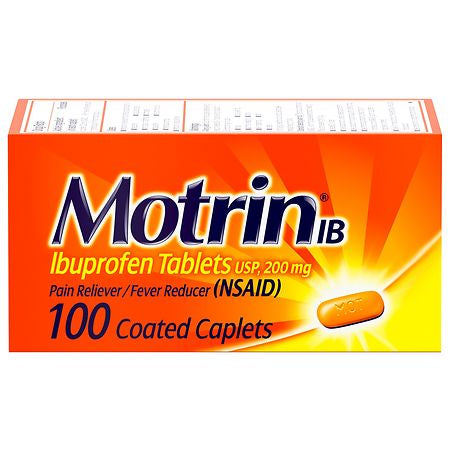 MOTRIN IB 200 MG COATED CAPLEST - 100 CT