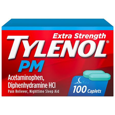 TYLENOL PM EXTRA/STRENGTH 100 CAPLETS