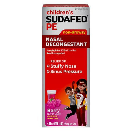 SUDAFED PE BERRY FLAVOR 4oz