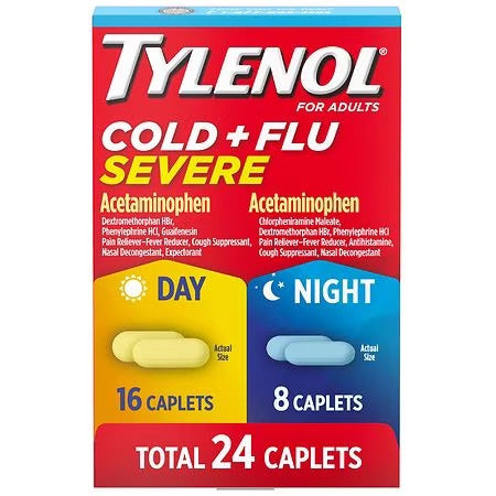 TYLENOL COLD+FLU SEVERE DAY&NIGHT 24TABL