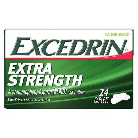 EXCEDRIN EXTRA STRENGTH 24 CAPLETS