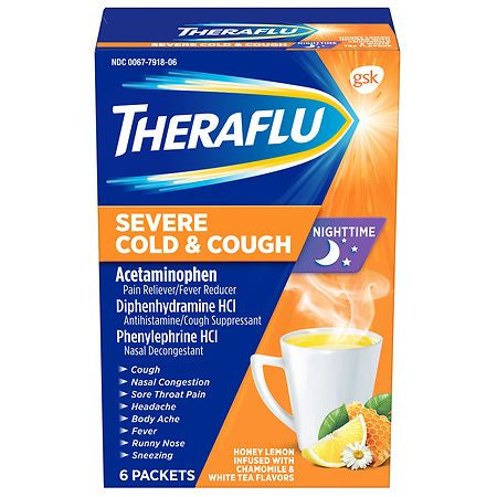 THERAFLU NIGHTTIME COLD&COUGH 6PCKT