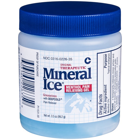 MINERAL ICE  MENTHOL PAIN RELIEVING GEL 3.5 OZ