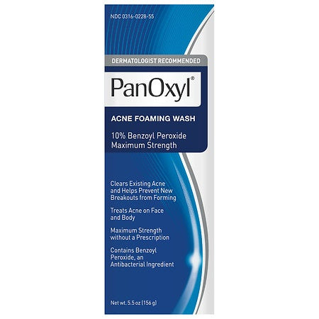 PANOXYL ACNE FOAMING WASH BENZOYL PEROXIDE 10 % MAX STRENGTH 5.5 OZ