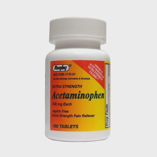 RUGBY ACETAMINOPHEN EXTRA STRENGHT 500MG 100CT