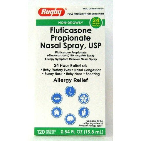 RUGBY NON- DROWSY FLUTICASONE NASAL SPRAY 120 SPRAYS 0.54 OZ