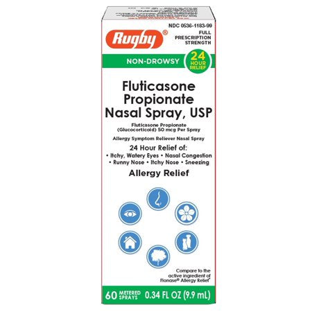 RUGBY NON-DROWSY FLUTICASONE NASAL SPRAY 60 SPRAYS 0.34 OZ