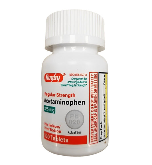 RUGBY ACETAMINOPHEN 325 MG 100 TABLETS