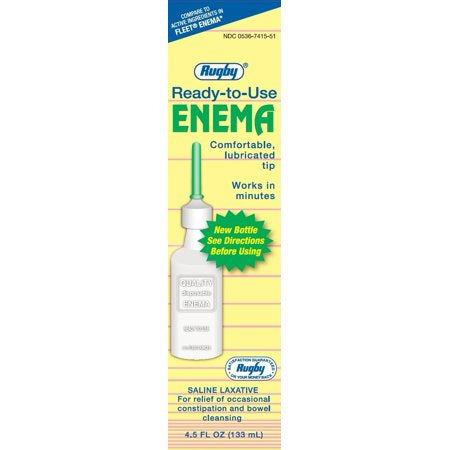 ENEMA W COMFORTABLE LUBRICATED TIP - SALINE LAXATIVE - 4.5 OZ - RUG