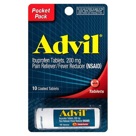 ADVIL IBUPROFEN  200MG  10 TAB POCKET PACK #186-7282