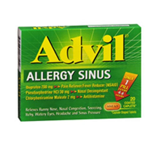 ADVIL ALLERGY SINUS 20 COATED CAPLETS