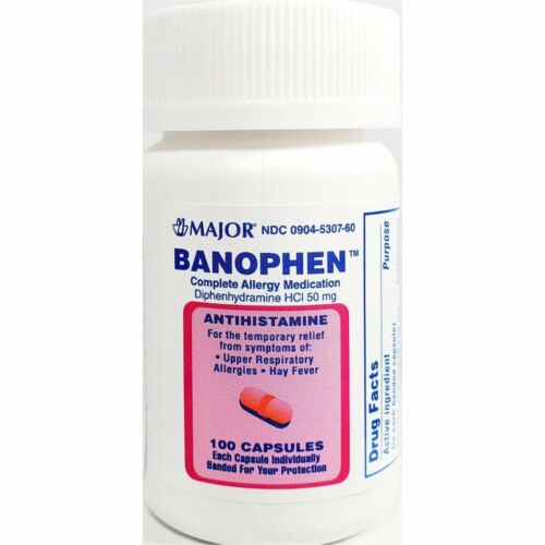 Banophen 50 MG Capsules, 100 ct ***MAJOR