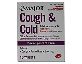 MAJOR COUGH & COLD HBP  16 TABLETS