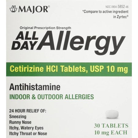 Cetirizine 10 mg tablet 30 TABLETS