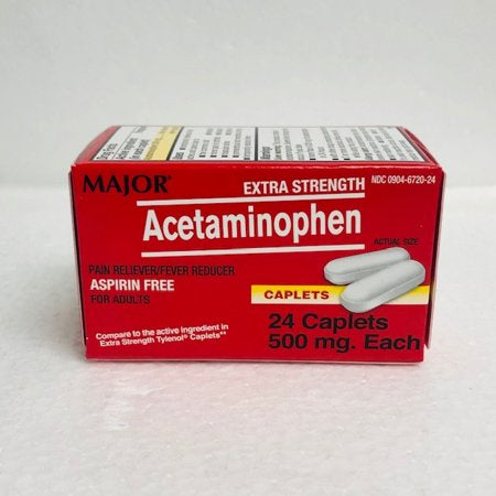 ACETAMINOPHEN 500 MG CAPLETS 24CT