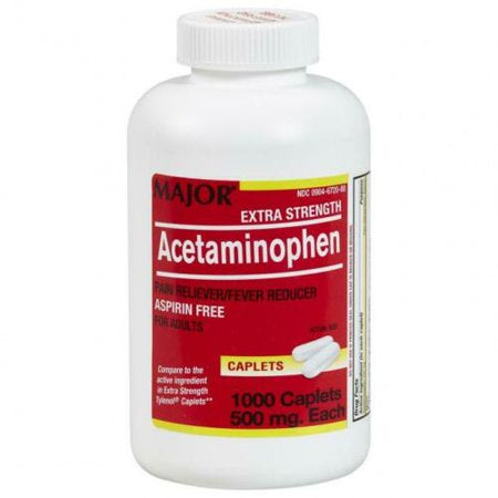 MAJOR ACETAMINOPHEN 500MG 1000 CAPLETS