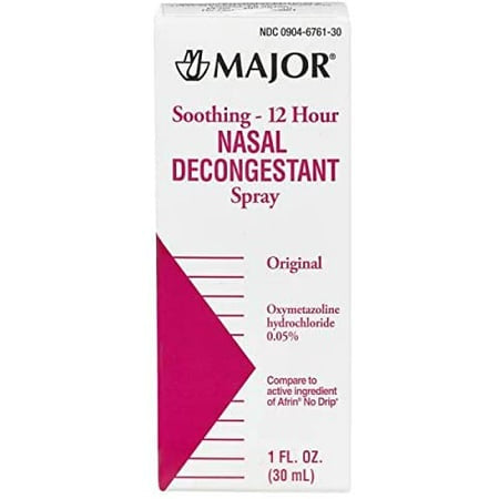 MAJOR SOOTHING 12 HOURS NASAL DECONGESTANT SPRAY 1 OZ