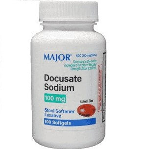 MAJOR DOCUSATE SODIUM STOOL SOFTNER LAXATIVE 100 SOFTGELS