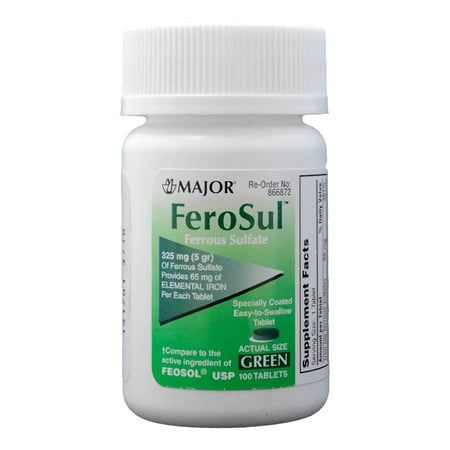 FEROSUL IRON SUPPLEMENT 325 MG 100 TABLET