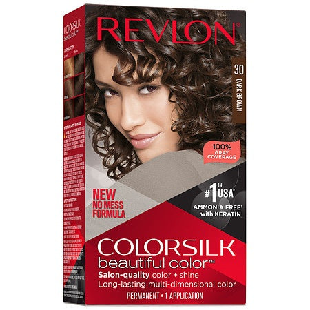 Revlon Colorsilk Beautiful Color Permanent Hair Color #30 Dark Brown